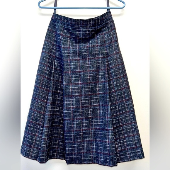 Vintage Peabody House Wool Pleated Rockabilly Dark Academia Goth Pleated Skirt - Picture 2 of 11